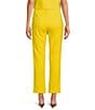 Trina Turk Pop Stretch Linen Blend Flat Front Mid Rise Crop Coordinating Pants, Color:Lavandou Lemon - Image 2