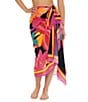 Color:Multi - Image 1 - Solar Floral Print Wrap Skirt Pareo Cover-Up