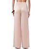 Color:Flawless Beige - Image 2 - Tavia Solid Hammered Satin Flat Front Wide Leg Pants