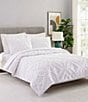 Color:White - Image 2 - Trellis Tufted Comforter Mini Set