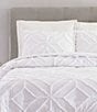 Color:White - Image 3 - Trellis Tufted Comforter Mini Set