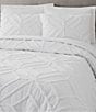 Color:White - Image 4 - Trellis Tufted Comforter Mini Set