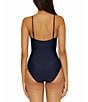 Trina Turk Trina Tennis Scenic Print Square Neck One Piece Swimsuit, Color:Ink - Image 2