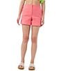 Color:Positano Pink - Image 1 - Valera Textured Jacquard Flat Front Short