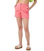 Color:Positano Pink - Image 3 - Valera Textured Jacquard Flat Front Short