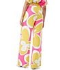 Color:Multi - Image 2 - Verity Palm Bay Floral Printed Georgette Wide Leg Coordinating Pant