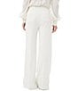Color:Winter White - Image 2 - Wasabi 2 Stretch Woven Pocketed High Waisted Wide-Leg Belted Pant