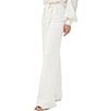 Color:Winter White - Image 3 - Wasabi 2 Stretch Woven Pocketed High Waisted Wide-Leg Belted Pant