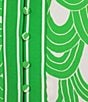 Trina Turk Woven Printed V-Neck Sleeveless Button Front Slice Tunic, Color:Grass Court Green - Image 4