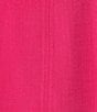 Color:Pink Paradise - Image 4 - Woven Twill High Crew Neck Cap Sleeve Boxy Tonal Stitching Field Top