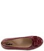 Color:Dark Red - Image 6 - Anna Quilted Leather Bow Detail Slip-Ons