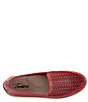 Color:Dark Red - Image 6 - Audrey Geometric Perforated Leather Loafers