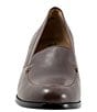 Color:Dark Brown - Image 5 - Cassidy Leather Slip-On Loafer Pumps