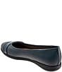Color:Navy - Image 3 - Danni Mixed Leather Flats