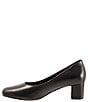 Color:Black - Image 4 - Daria Leather Block Heel Pumps