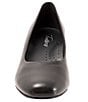 Color:Black - Image 5 - Daria Leather Block Heel Pumps