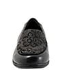Color:Black Floral - Image 5 - Deanna Leather Floral Print Loafers