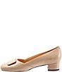 Color:Nude - Image 4 - Delse Leather Block Heel Pumps
