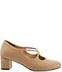Color:Nude - Image 2 - Demi Leather Cross Band Pumps
