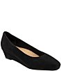 Trotters Denisse Suede Wedge Pumps - Image 1