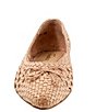 Color:Sand - Image 5 - Edith Woven Leather Bow Flats