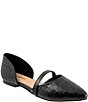 Trotters Emory Croco Embossed Leather Pointed Toe Flats - Image 1