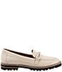 Color:Ivory - Image 2 - Fiora Leather Lug Sole Loafers
