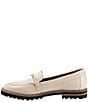 Color:Ivory - Image 4 - Fiora Leather Lug Sole Loafers
