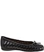 Trotters Gillian Woven Leather Bow Square Toe Ballet Flats - Image 4