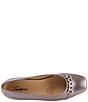 Color:Pewter - Image 6 - Harmony Leather Square Toe Chain Flats