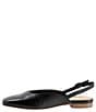 Color:Black - Image 4 - Holly Leather Slingback Flats