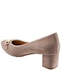 Color:Taupe Suede - Image 3 - Kenzie Suede Bit Buckle Pumps
