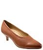 Color:Luggage - Image 1 - Kimber Leather Kitten Heel Pumps
