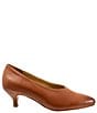 Color:Luggage - Image 2 - Kimber Leather Kitten Heel Pumps