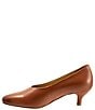 Color:Luggage - Image 4 - Kimber Leather Kitten Heel Pumps
