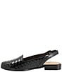 Color:Black - Image 4 - Lea Woven Leather Sling Flats
