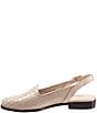 Color:Bone - Image 4 - Lena Woven Leather Slingback Flats
