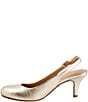 Trotters Lexi Bridal Metallic Leather Slingback Pumps - Image 4
