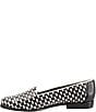 Color:Black/White - Image 4 - Liz Woven Leather And Patent Slip-On Loafers