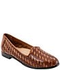 Color:Brown Multi - Image 1 - Liz III Woven Leather Slip-On Loafers