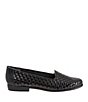 Color:Black - Image 2 - Liz Woven Leather Detailed Loafers