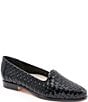 Color:Black - Image 1 - Liz Woven Leather Slip-On Loafers