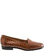 Color:Brown - Image 2 - Liz Woven Leather Slip-On Loafers