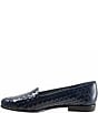 Color:Navy - Image 4 - Liz Woven Leather Slip-On Loafers