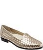 Color:Pewter - Image 1 - Liz Woven Leather Slip-On Loafers