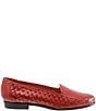 Color:Red - Image 2 - Liz Woven Leather Slip-On Loafers