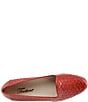Color:Red - Image 6 - Liz Woven Leather Slip-On Loafers