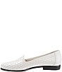 Color:White - Image 4 - Liz Woven Leather Slip-On Loafers