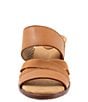 Color:Luggage - Image 5 - Maxine Leather Stretch Strap Slides
