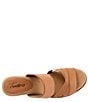 Color:Luggage - Image 6 - Maxine Leather Stretch Strap Slides
